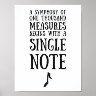 Ein Single-Note-Poster Poster