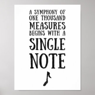 Ein Single-Note-Poster Poster