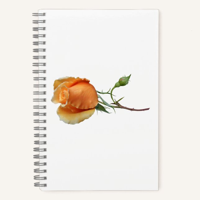 Ein Single Rose Schneiden Notizbuch (Vorderseite)
