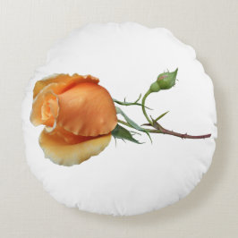 Ein Single Rose Schneiden Rundes Kissen