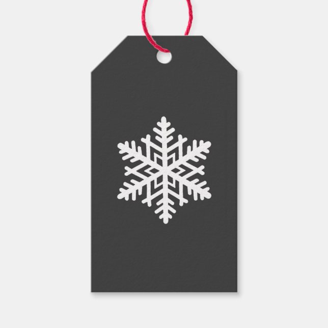Ein Single Snowflake Geschenkanhänger (Vorderseite)