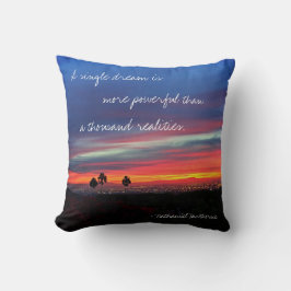 Ein Single-Traum ist Orange Blue Sunset Foto Kissen