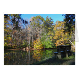 Ein Sitzplatz mit Herbstblick in Pennsylvania