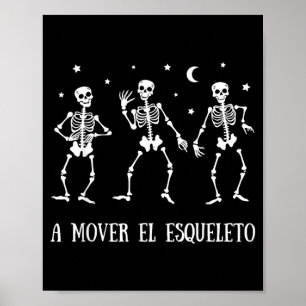 Ein Skelett zum Lachen Spanisches Halloween lustig Poster