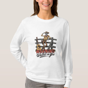Ein Skelettcowboy, der seinen Hut kippt T-Shirt