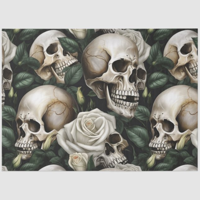 Ein Skull und Rose Serie Design 7 Seidenpapier (Vorderseite)