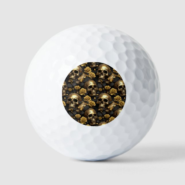 Ein Skull und Rose Serie Design 8 Golfball (Vorderseite)