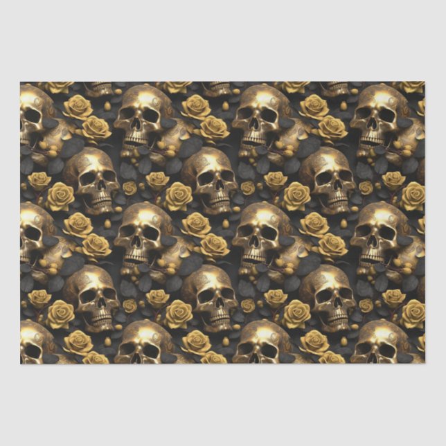 Ein Skull und Rose Serie Design 8 Seidenpapier (Vorderseite)