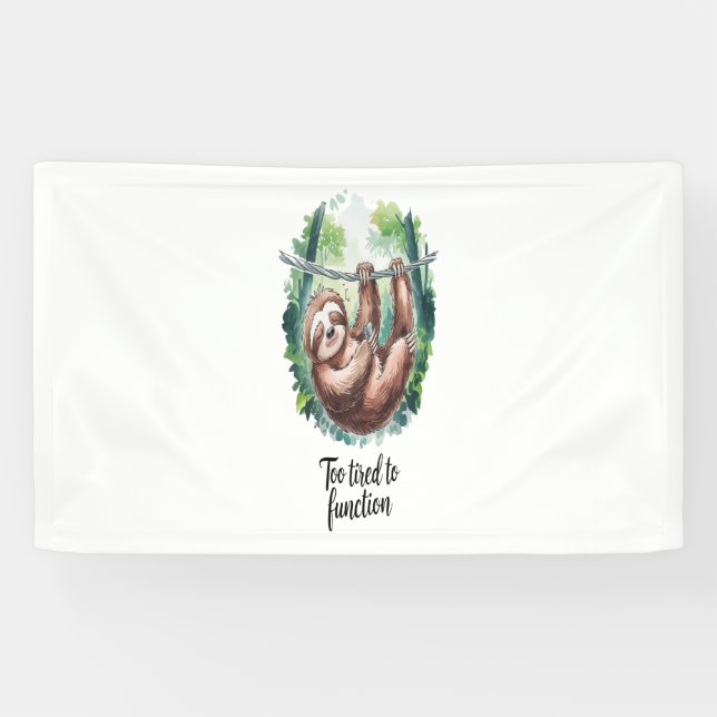 Ein Sloth Wild Animal müde Banner (Horizontal)