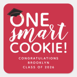 Ein Smart Cookie-Abschluss Quadratischer Aufkleber