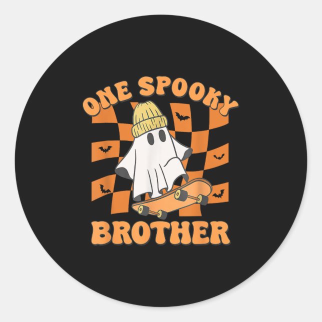 Ein Soky Brother Geburtstag Halloween Skateboardin Runder Aufkleber (Vorderseite)