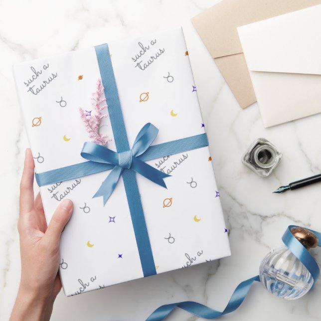 Ein solcher Stier (Retro-Farben) Geschenkpapier (Schenken)