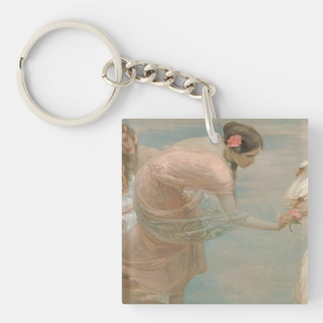 Ein Sommermorgen von Rupert Bunny (1897) Schlüsselanhänger (Vorderseite)