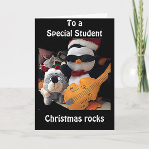 **EIN SONDERSTUDENT** H0PE Y0UR CHRISTMAS "R0CKS" FEIERTAGSKARTE