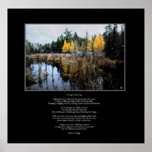 Ein Song, sanft Sung Poster Gedicht und Bild