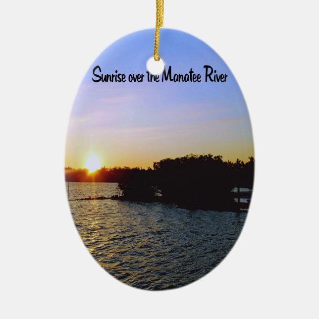 Ein Sonnenaufgang in Bradenton Florida Keramik Ornament (Vorne)
