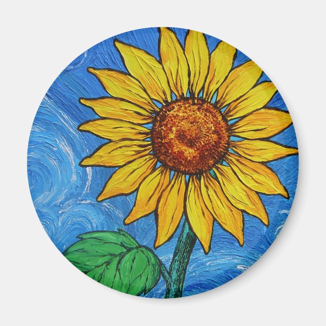 Ein Sonnenblumenmagnet Magnet (Vorne)