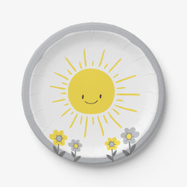 Ein Sonnenstrahl der Teller mit Sonnenschein