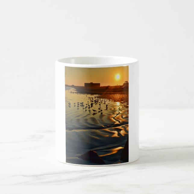 Ein Sonnenuntergang im Hafen Aransas, Texas Kaffeetasse (Mittel)