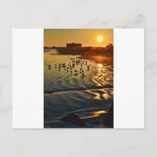 Ein Sonnenuntergang in Port Aransas, Texas Postkarte
