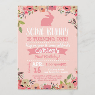 Ein sonniger Geburtstag Ostern Einladung Pink