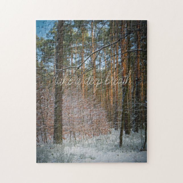 Ein sonniger Wintertag im Kiefernwald (Vertikal)