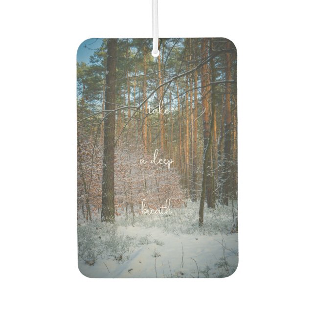 Ein sonniger Wintertag im Kiefernwald Autolufterfrischer (Vorderseite)