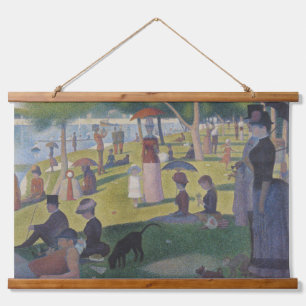 Ein Sonntag auf La Grande Jatte, Georges Seurat 18 Wandteppich Mit Holzrahmen