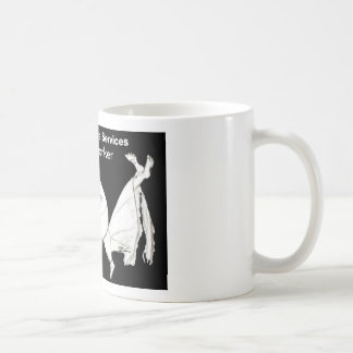 Ein Sozialarbeiter an der Arbeitskaffee-Tasse Kaffeetasse