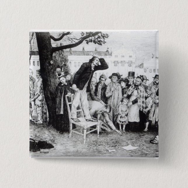 Ein sozialistischer Lautsprecher, graviert durch Button (Vorderseite)