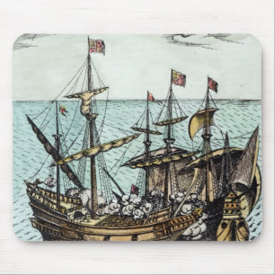 Ein spanisches Schatz-Schiff Mousepad