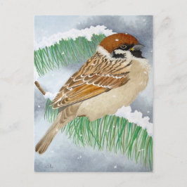 Ein Spargel im Winter Postkarte