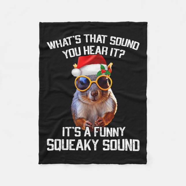 Ein Spaß Squeaky Sound Weihnachts Eichhörnchen Xma Fleecedecke (Vorderseite)