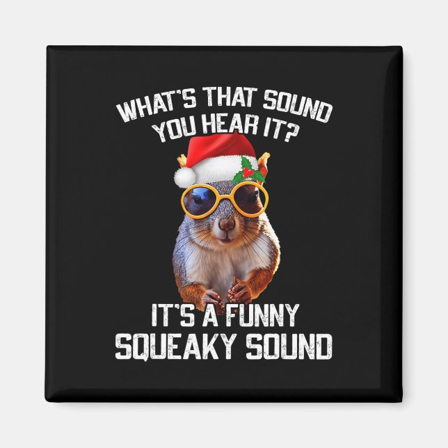 Ein Spaß Squeaky Sound Weihnachts Eichhörnchen Xma Magnet (Vorne)