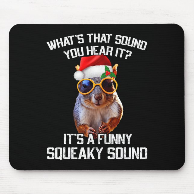 Ein Spaß Squeaky Sound Weihnachts Eichhörnchen Xma Mousepad (Vorne)