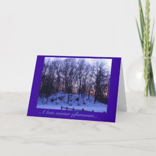 "Ein Spätwinter afternoon Karte