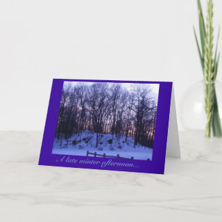"Ein Spätwinter afternoon Karte
