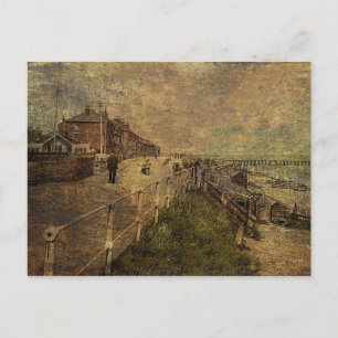 Ein Spaziergang am Meer Postkarte
