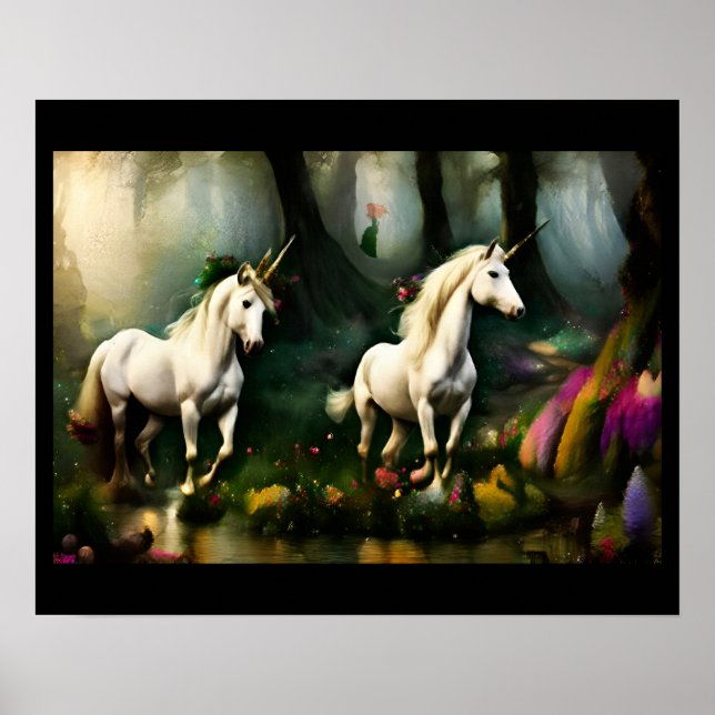 Ein Spaziergang durch das mystische Waldposter Poster (Vorne)