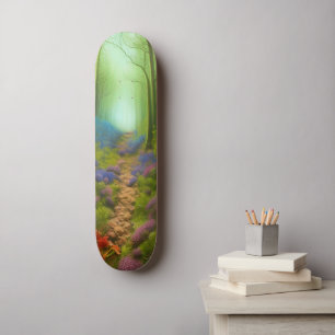Ein Spaziergang durch den verzauberten Wald Skateboard