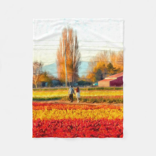 Ein Spaziergang durch Gold und rote Felsen Fleecedecke (Vorderseite)