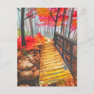 Ein Spaziergang im Wald Postkarte