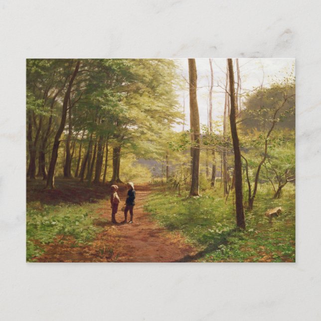 Ein Spaziergang im Wald Postkarte (Vorderseite)