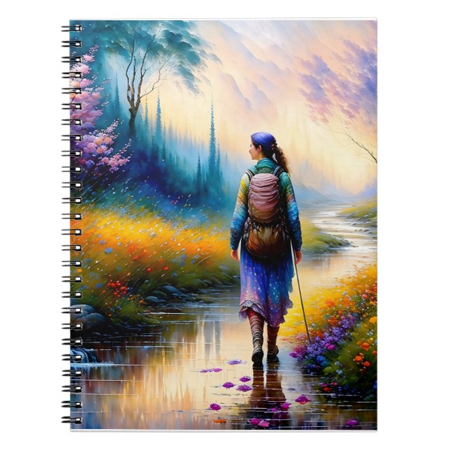 Ein Spaziergang in der Holzkunst Notizblock (Vorderseite)