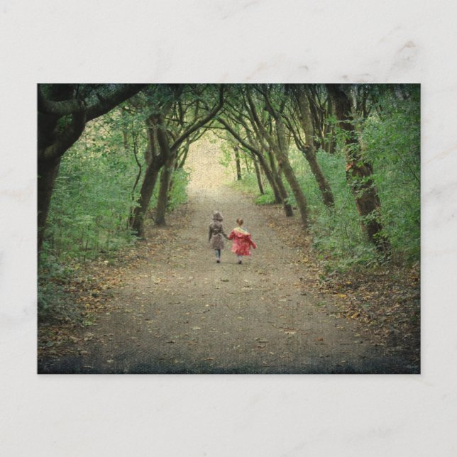 Ein Spaziergang mit der Postkarte des Parks (Vorderseite)