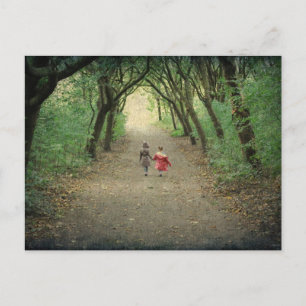 Ein Spaziergang mit der Postkarte des Parks