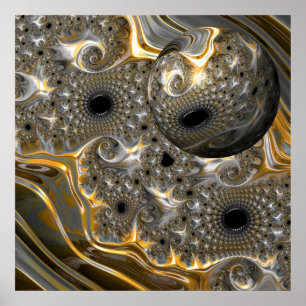 Ein spektakuläres Ballet in Silver and Gold Poster