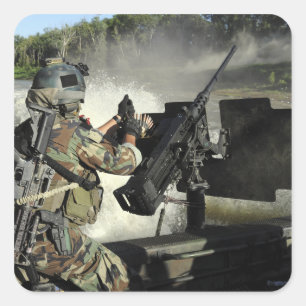 Ein spezielles Kriegsführung Kämpfer-Handwerk Quadratischer Aufkleber