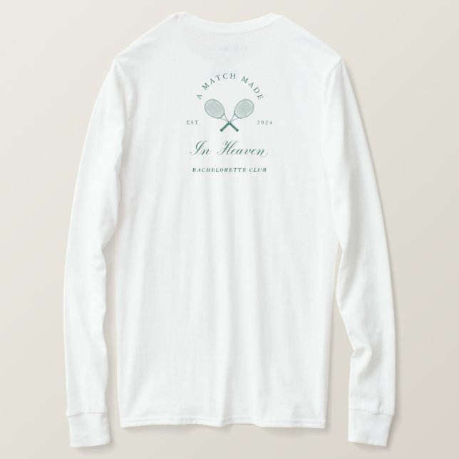 Ein Spiel aus dem Himmel Bachelorette T-Shirt (Design Rückseite)