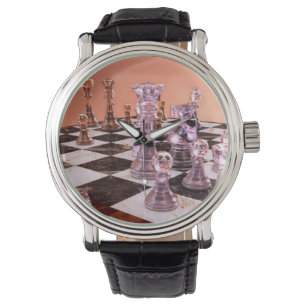 Ein Spiel des Schachs Armbanduhr